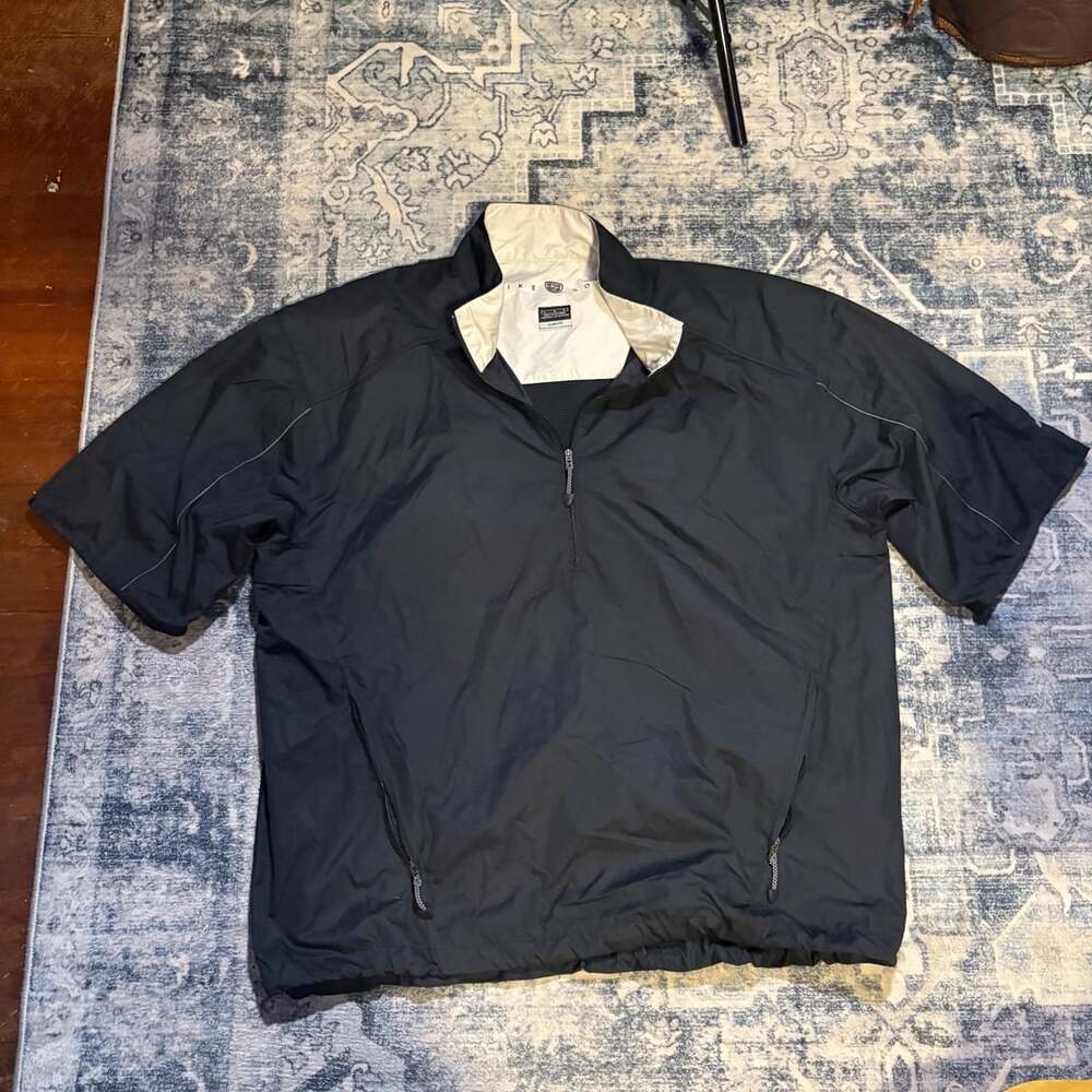 Nike Golf Clima-Fit Short Sleeve Half Zip Pullover Jacket Size L Black